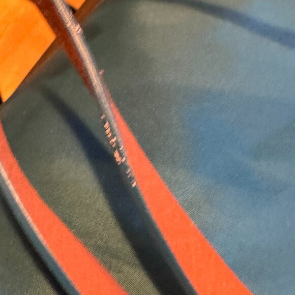 Tory Burch Penn Tote Bag in Teal & Tan - Picture 10 of 16